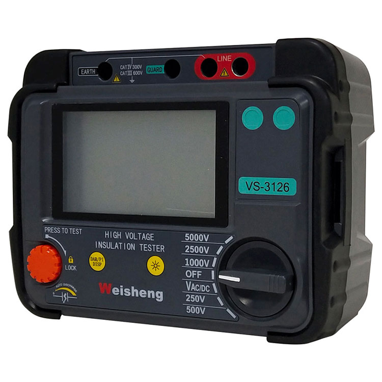 What safety precautions should be taken when using a digital insulation tester on live circuits