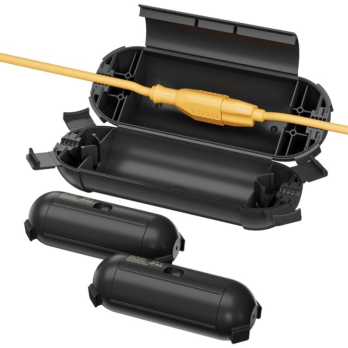Can Three Black Waterproof Electrical Box Combinations Be Used Outdoors in Direct Sunlight