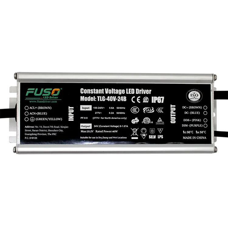 High PF 24V 40W Constant Voltage LED Driver