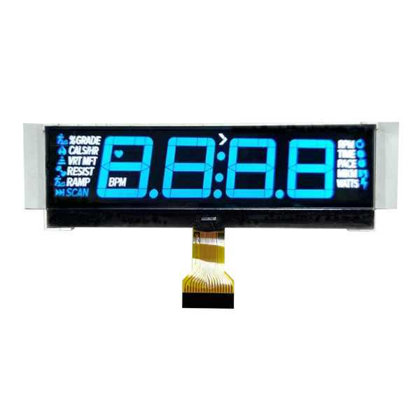 7-Segment Display Negative Monochrome LCD Screen