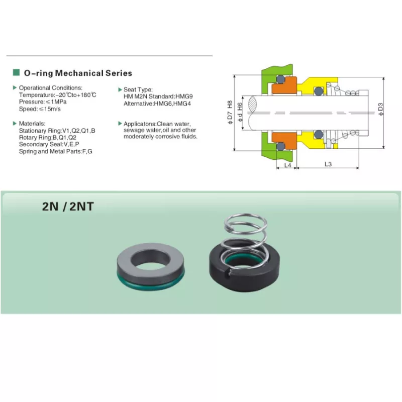 2NT Single Spring Mechanical Seal